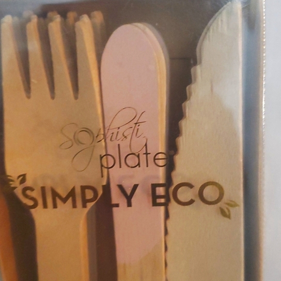 Simply Eco -Eco-friendly Disposable Wooden Cutlery- 48 pieces - Picture 2 of 3